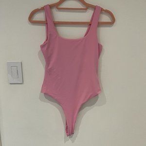 Jaelyn Meshki Scoop Bodysuit Pink S